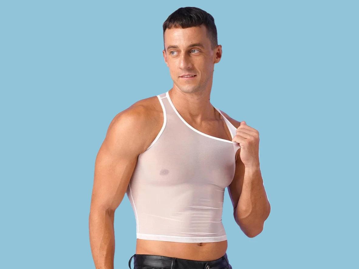 7-14-25 UNAVAILABLE Gay Crop Tops | Clubwear Sheer Mesh Crop Top