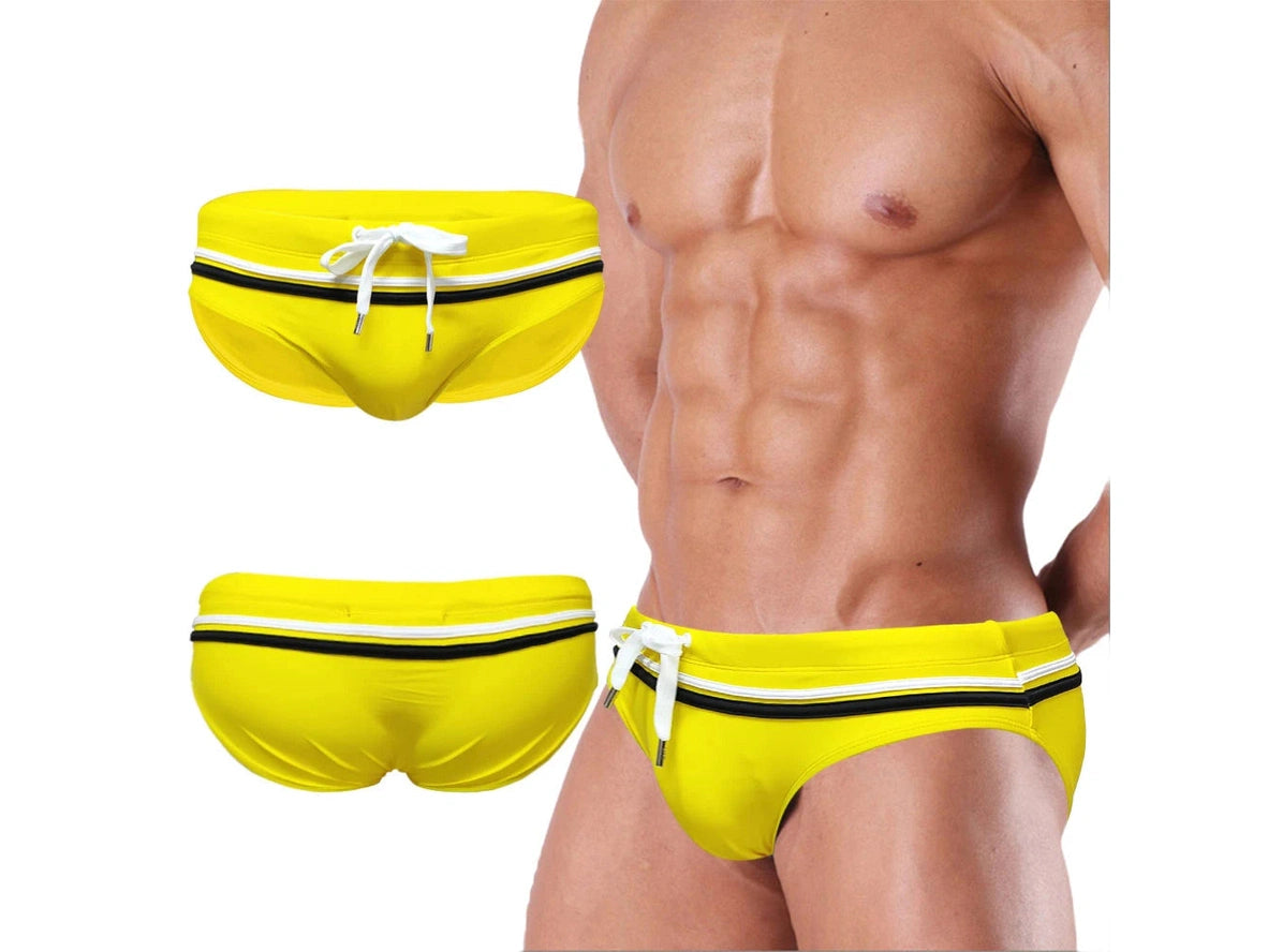 Apex Stripe — UXH Low-Rise Gay Swim Briefs
