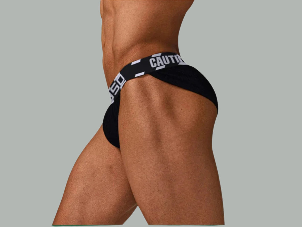 Caution 0850 – Ribbed Athletic Gay Briefs