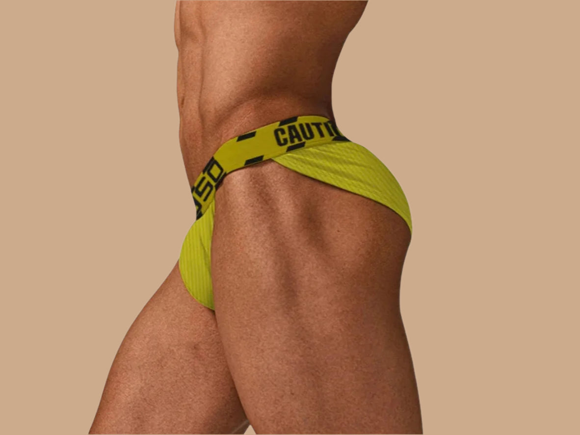 Caution 0850 – Ribbed Athletic Gay Briefs