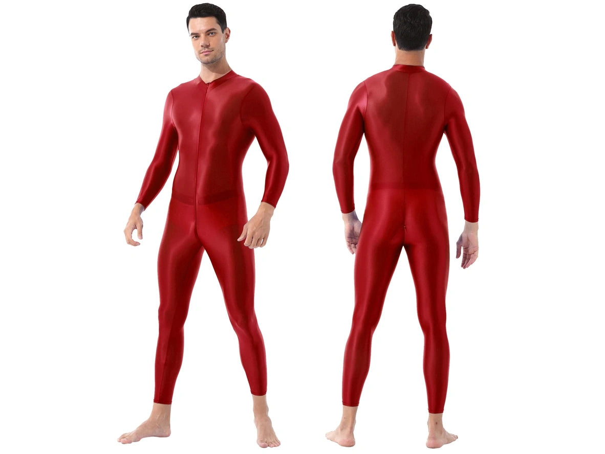 Gay Bodystockings | Sexy Front Zipper See-Through Full Bodystocking