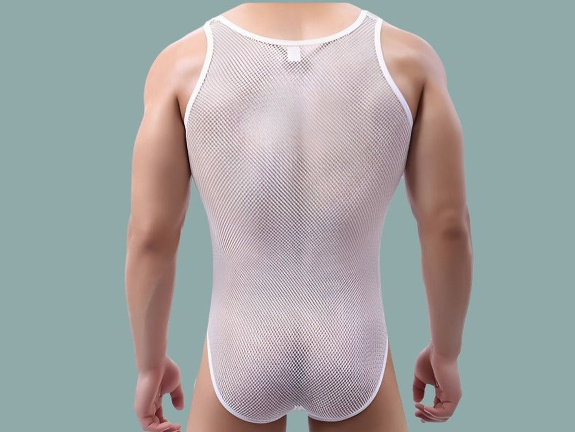 Gay Bodysuits | Sexy Mesh Transparent Bodysuit