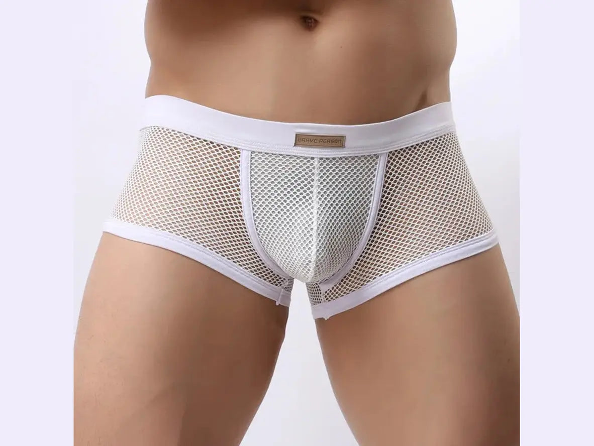 Gay Boxer Briefs | BRAVE PERSON Underwear Mesh Boxer Briefs