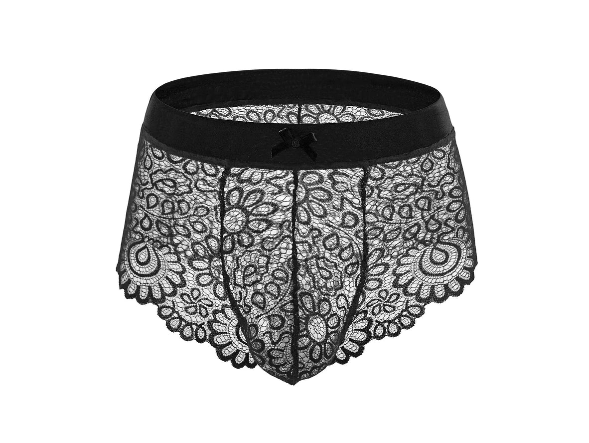 Gay Boxer Briefs | CLEVER-MENMODE Sexy Lace Boxer Briefs