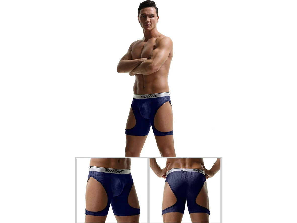 Gay Boxer Briefs | Mesh Hollow Boxer Briefs