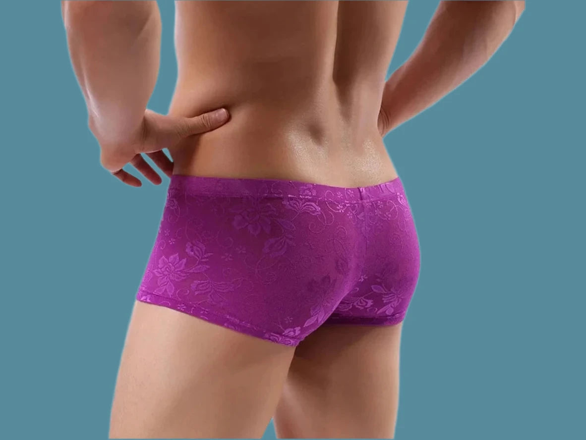 Gay Boxer Briefs | Seductive Lace Boxer Briefs