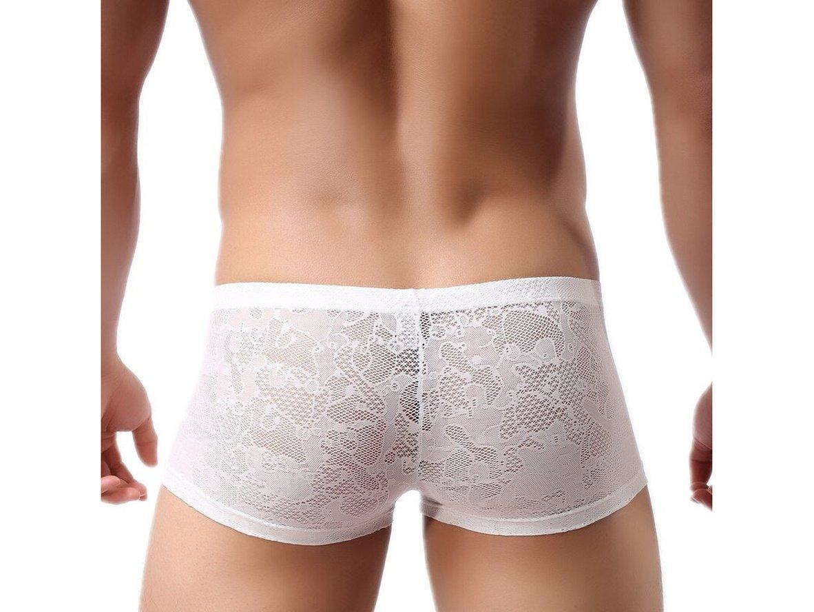 Gay Boxer Briefs | Sexy Lace U-Pouch Underwear Boxer Briefs