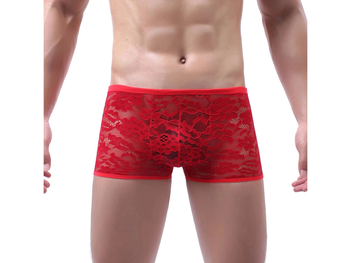 Gay Boxer Briefs | Sexy Lace Underwear Boxer Briefs