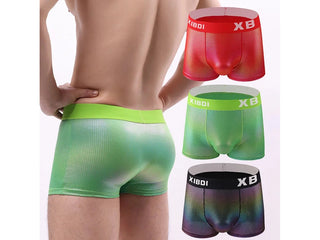 Gay Boxer Briefs | Shiny Performance Boxer Briefs - Green / M Waist 29-31"
