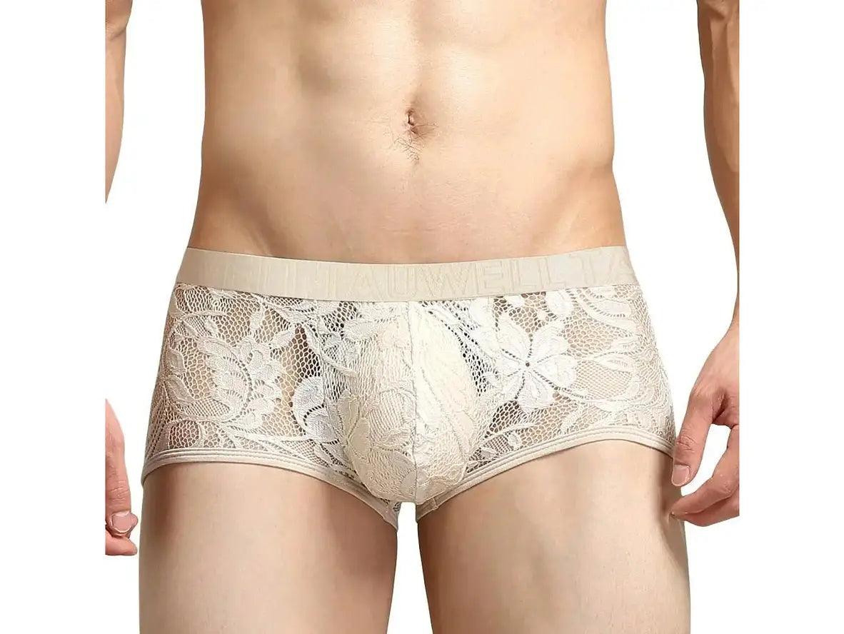 Gay Boxer Briefs | TAUWELL Lace Transparent Boxer Briefs
