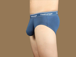 Gay Briefs | FREELONGER Underwear Pouch Briefs - Blue / L Waist 27-30"