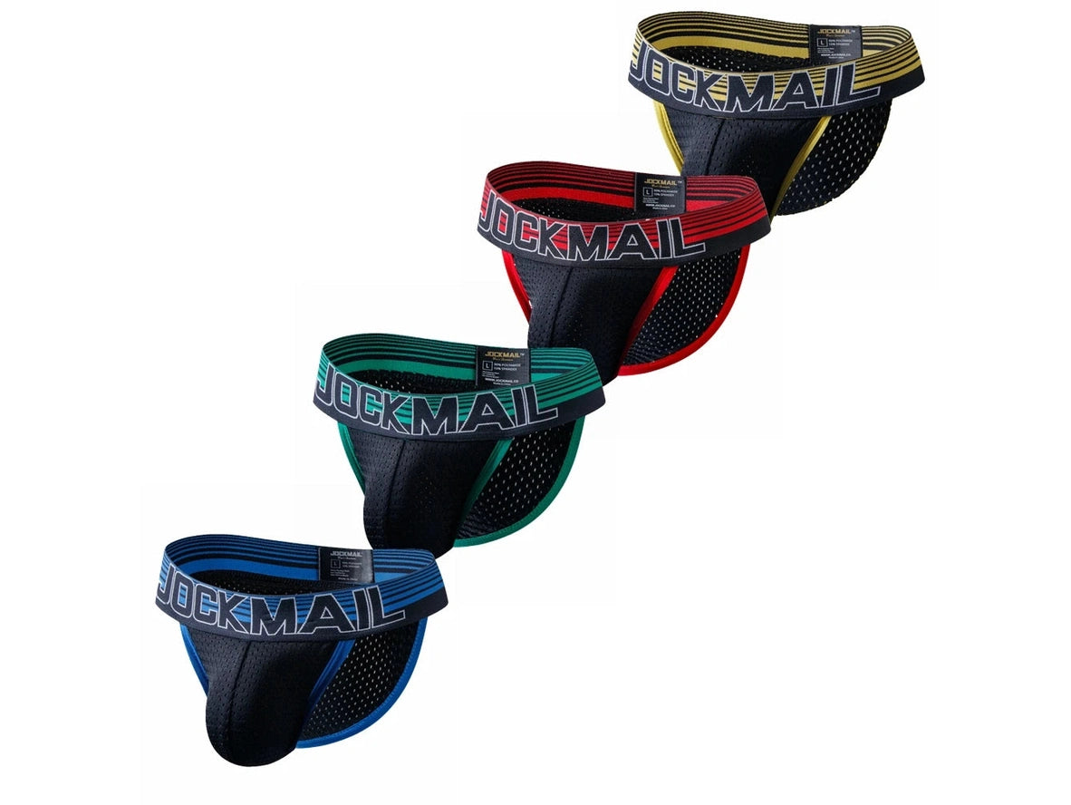 Gay Briefs | JOCKMAIL Mesh Sports Briefs 4 Piece Pack