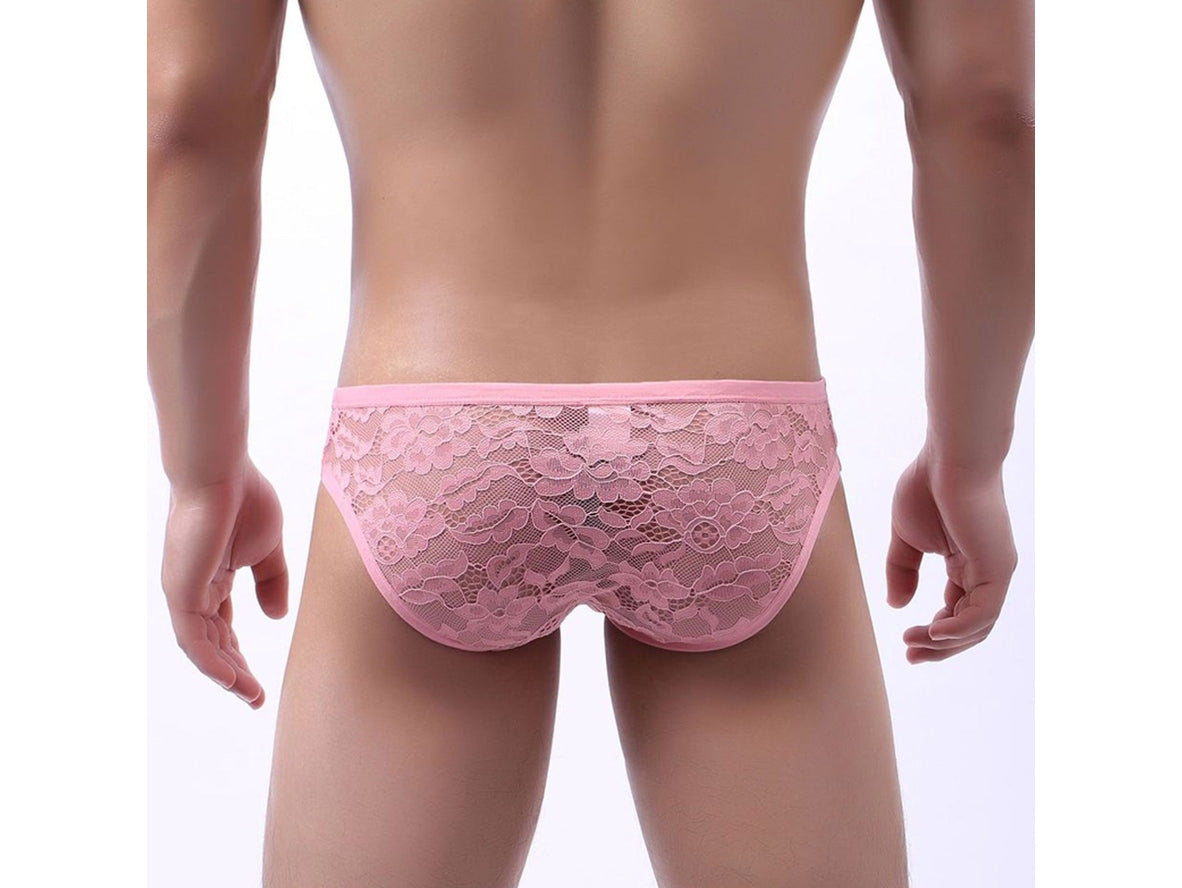 Gay Briefs | Sexy Lace Transparent Briefs