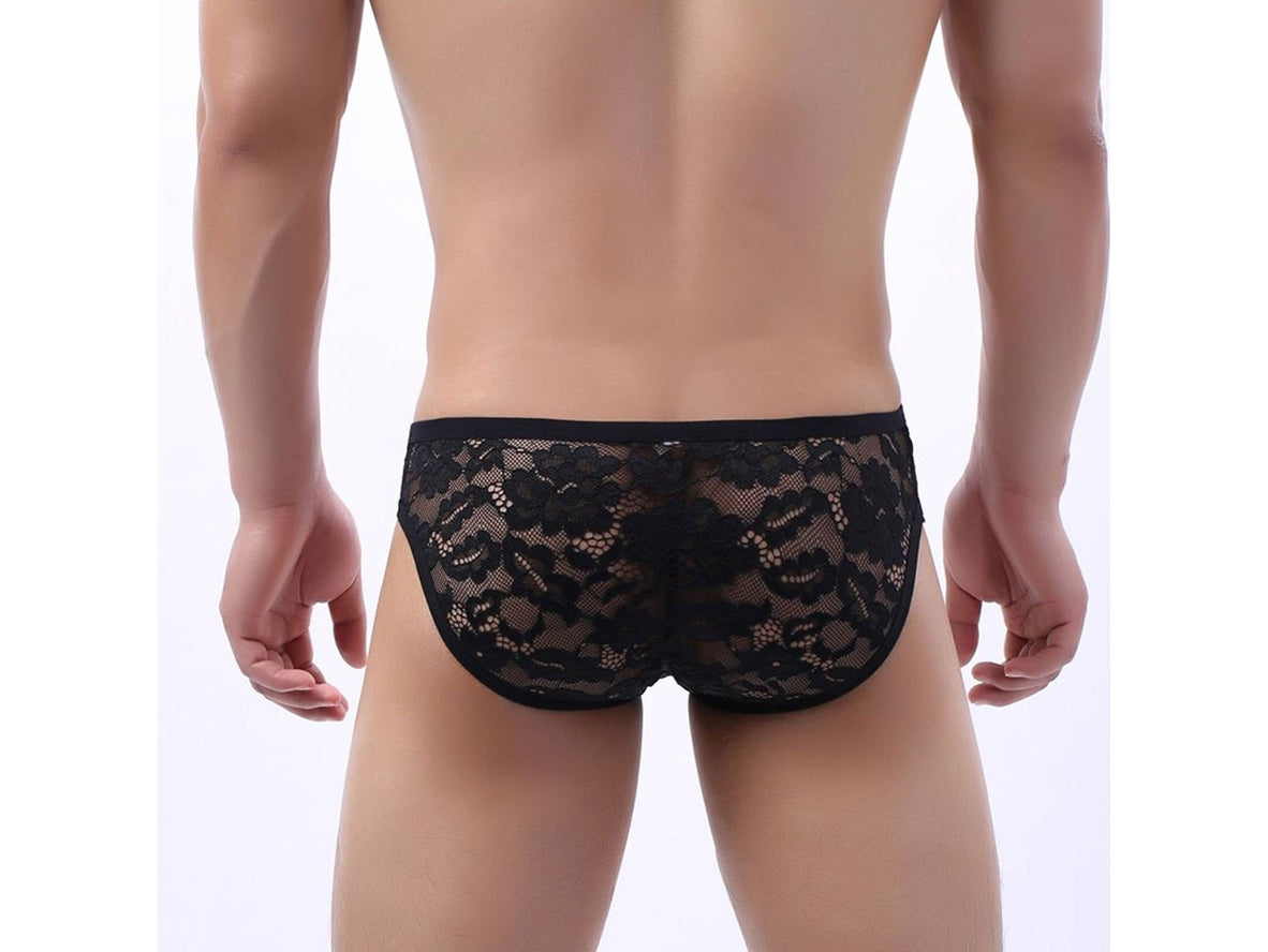 Gay Briefs | Sexy Lace Transparent Briefs