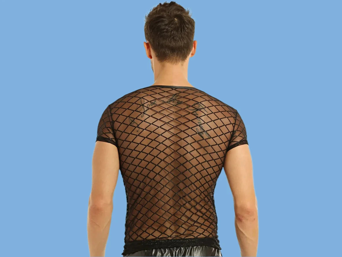 Gay Clubwear | See-Through Mesh Fashion Top