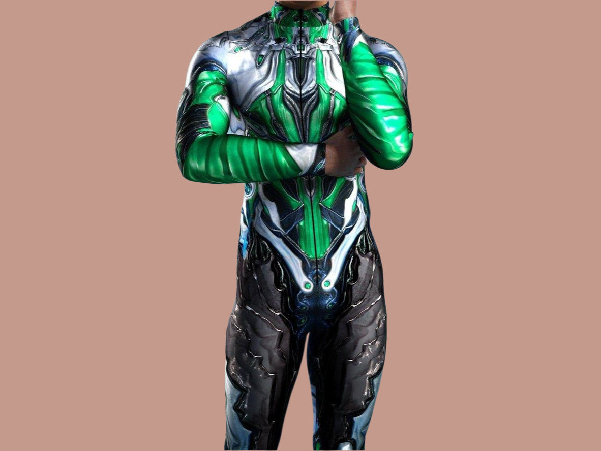 Gay Costumes | Colorful Front Zipper Rave Bodysuit