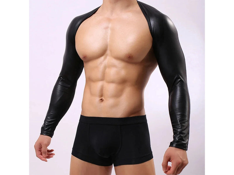 Gay Crop Top | Sexy Clubwear Faux Leather Crop Top