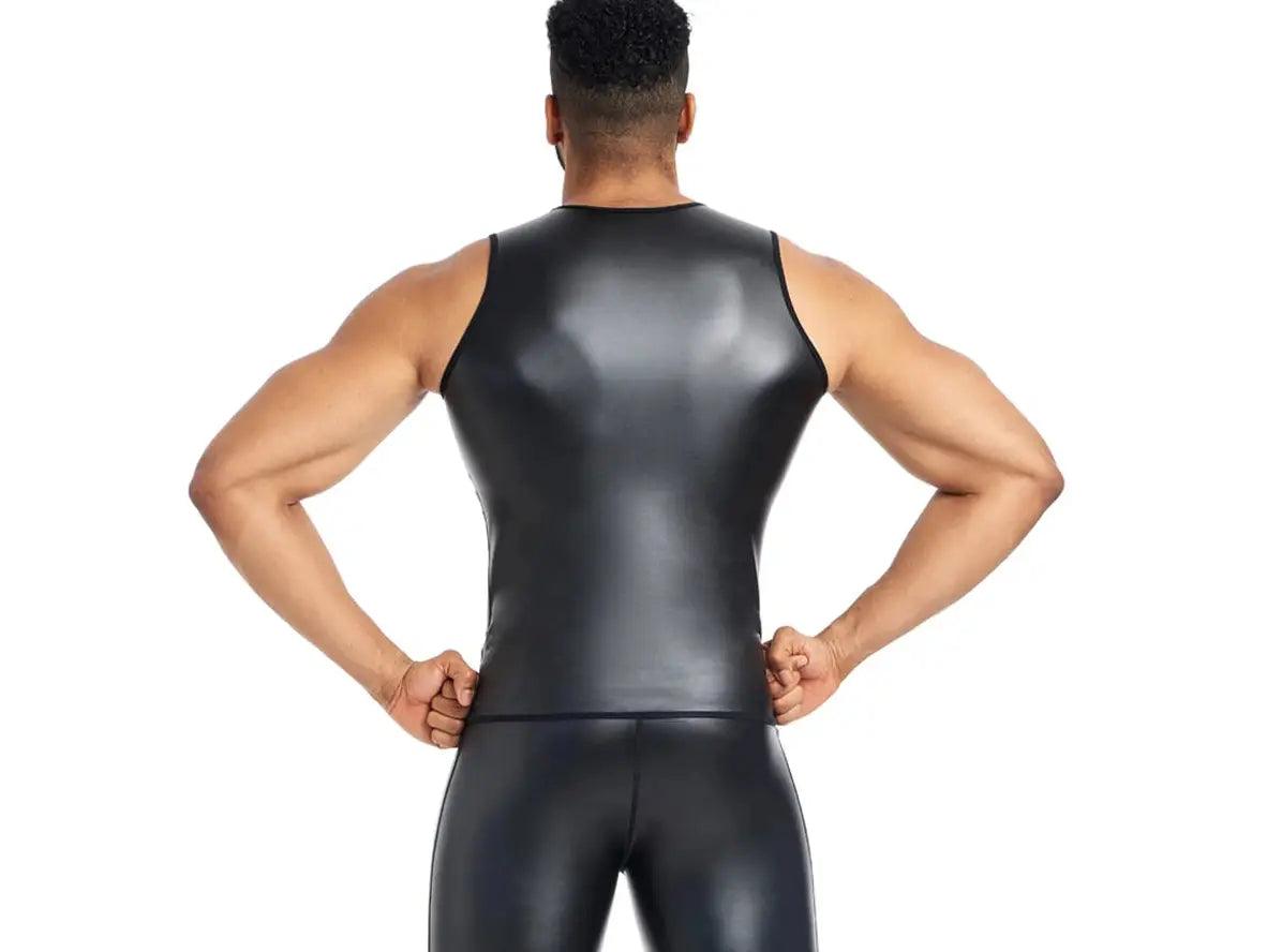 Gay Fetish Wear | Faux Leather Sleeveless Top