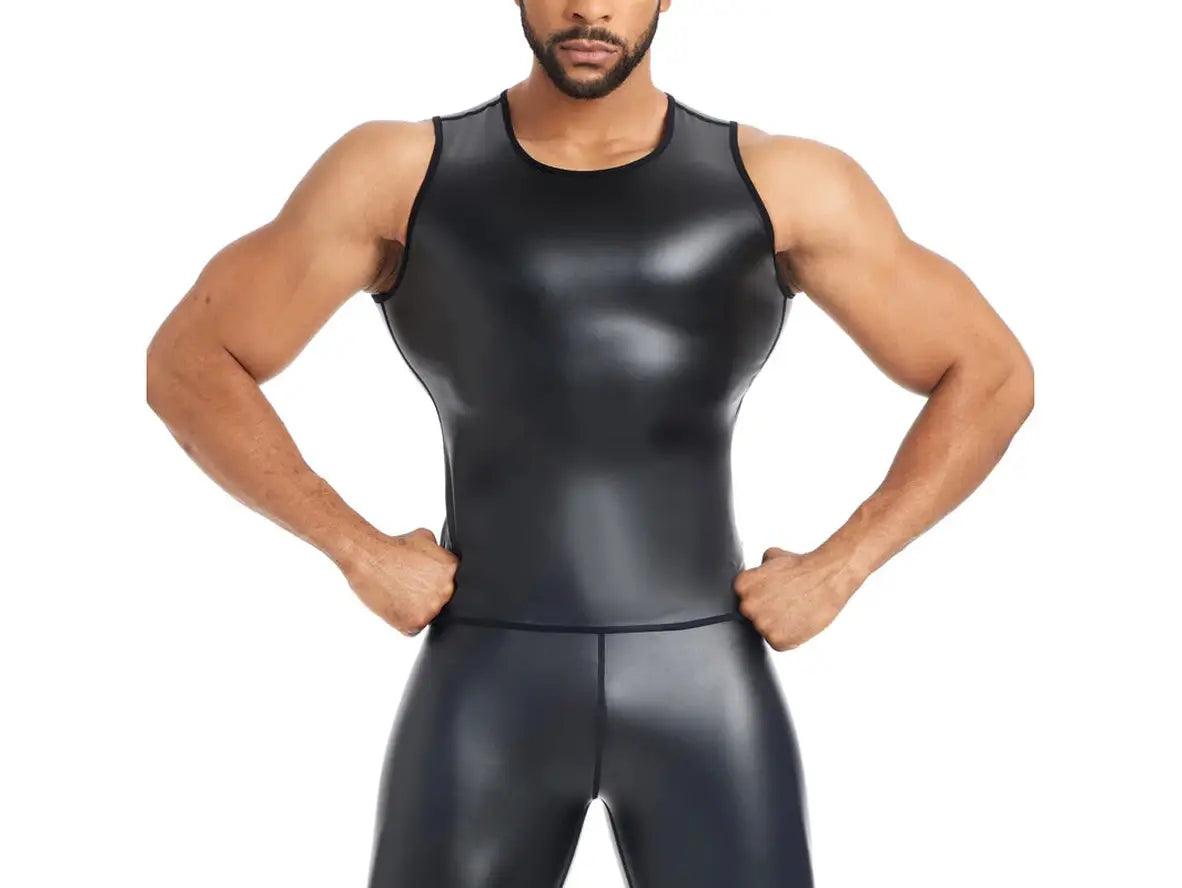 Gay Fetish Wear | Faux Leather Sleeveless Top