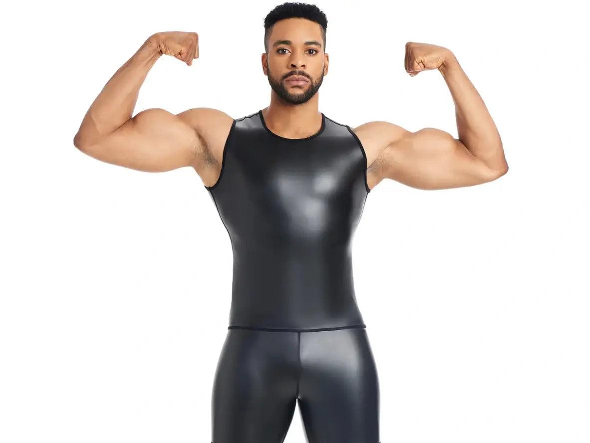Gay Fetish Wear | Faux Leather Sleeveless Top