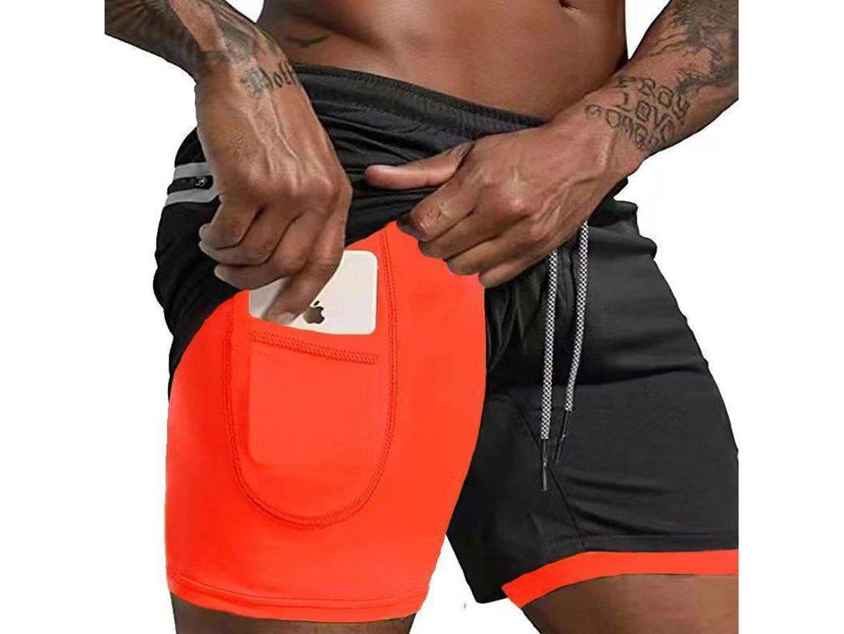 Gay Gym Shorts | Colorful Compression Double-Deck Gym Shorts