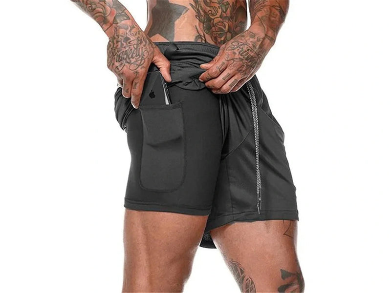 Gay Gym Shorts | Compression Double-Deck Gym Shorts