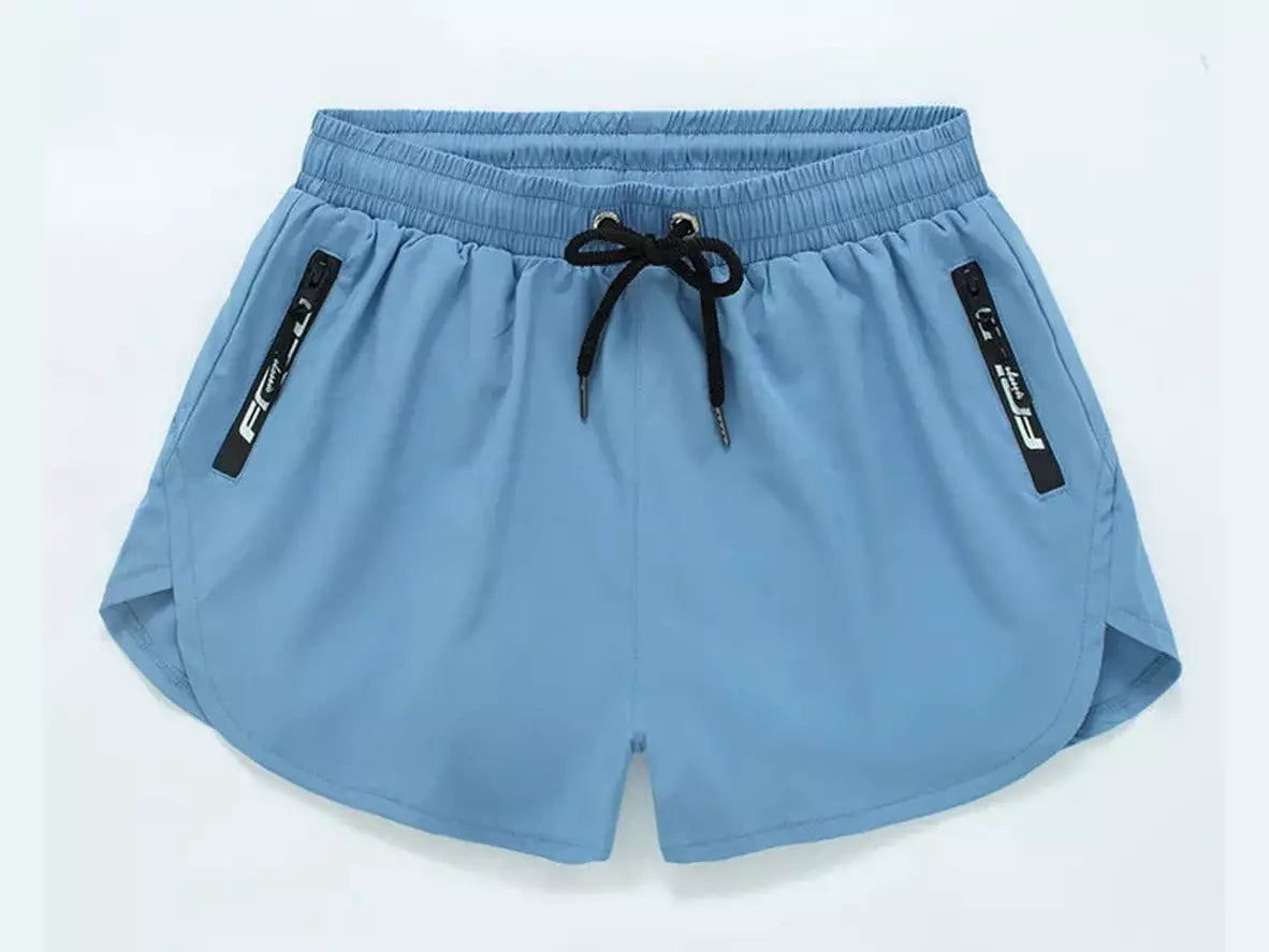 Gay Gym Shorts | DESMIIT Zipper Pocket Lined Workout Shorts