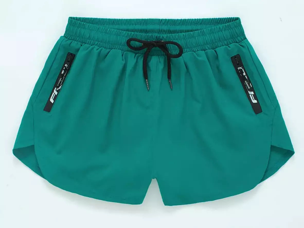 Gay Gym Shorts | DESMIIT Zipper Pocket Lined Workout Shorts