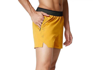Gay Gym Shorts | Quick Dry Mesh Gym Sport Shorts - Yellow / M Waist 28-30"