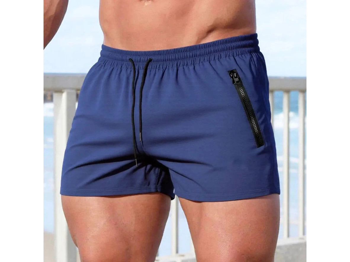 Gay Gym Shorts | Workout Train Shorts with 2 Zipper Pockets