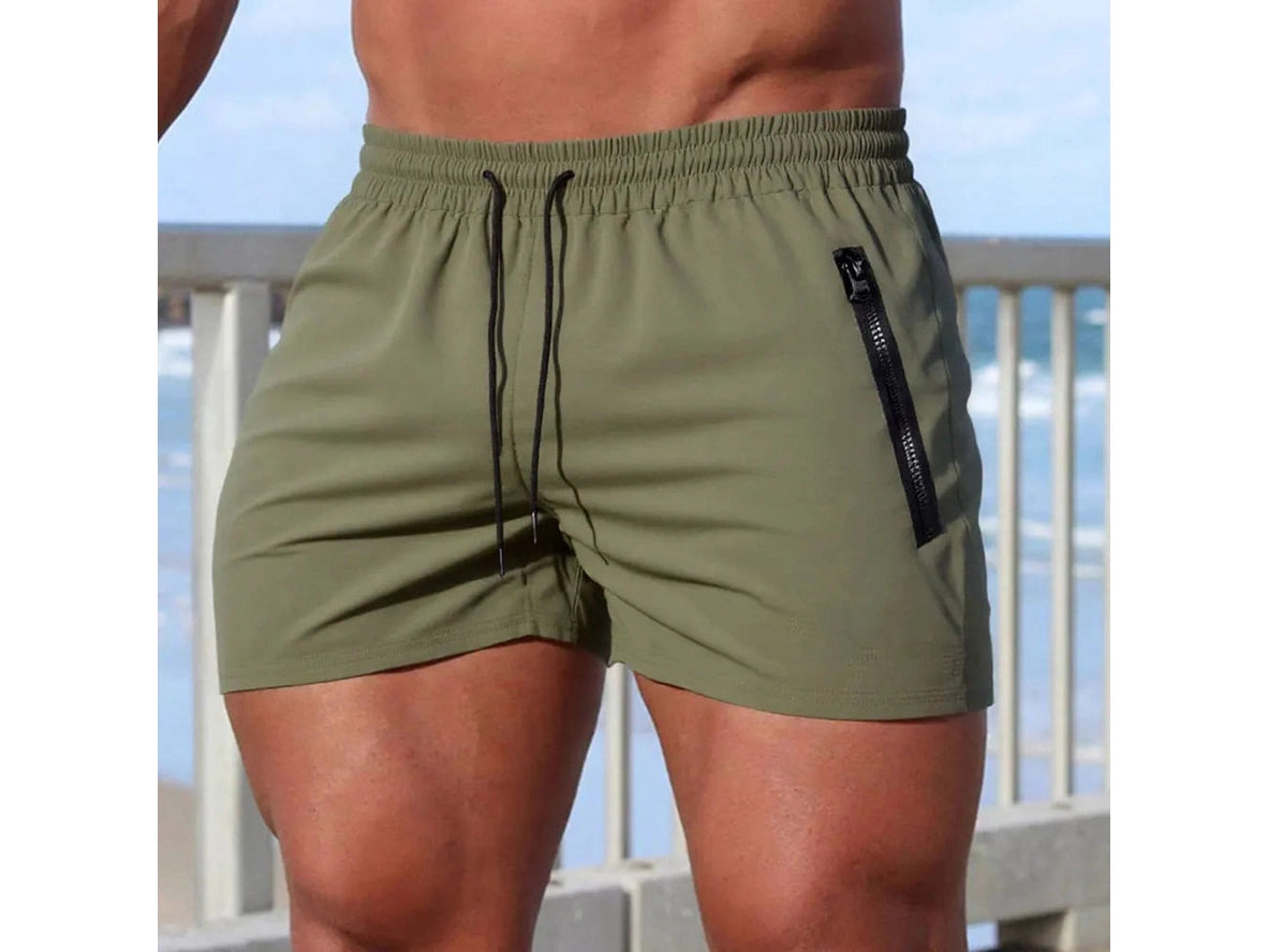 Gay Gym Shorts | Workout Train Shorts with 2 Zipper Pockets