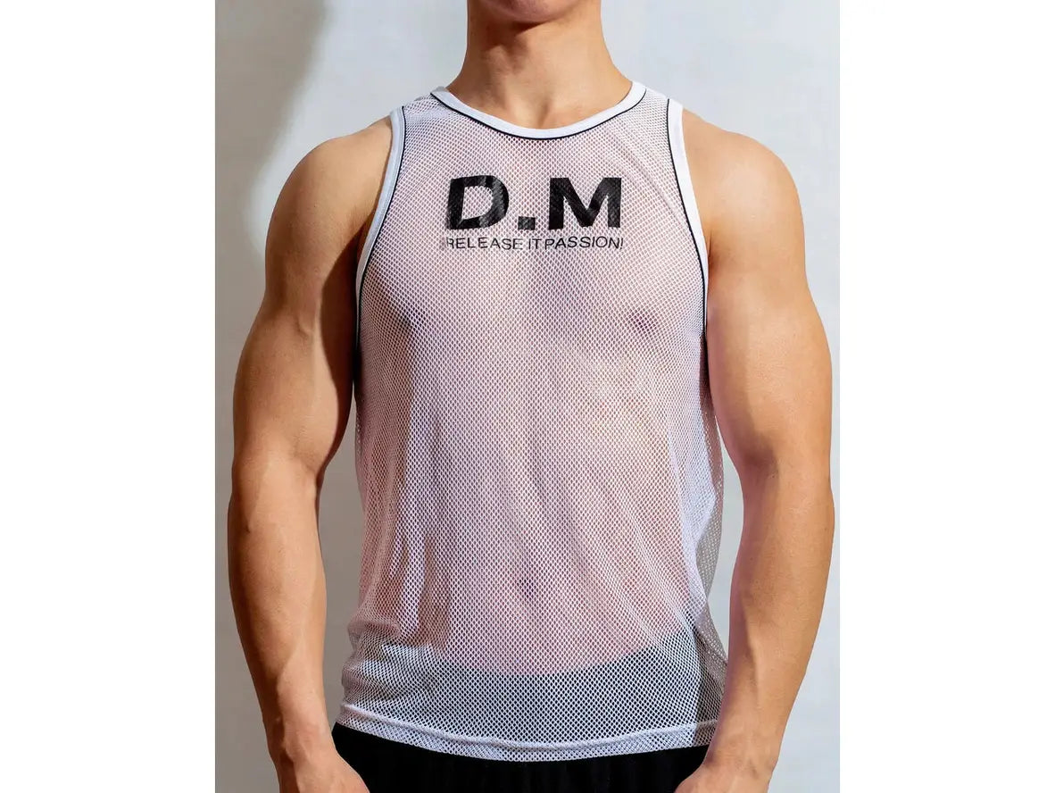 Gay Gym Tops | D.M Clubwear Mesh Tank Tops