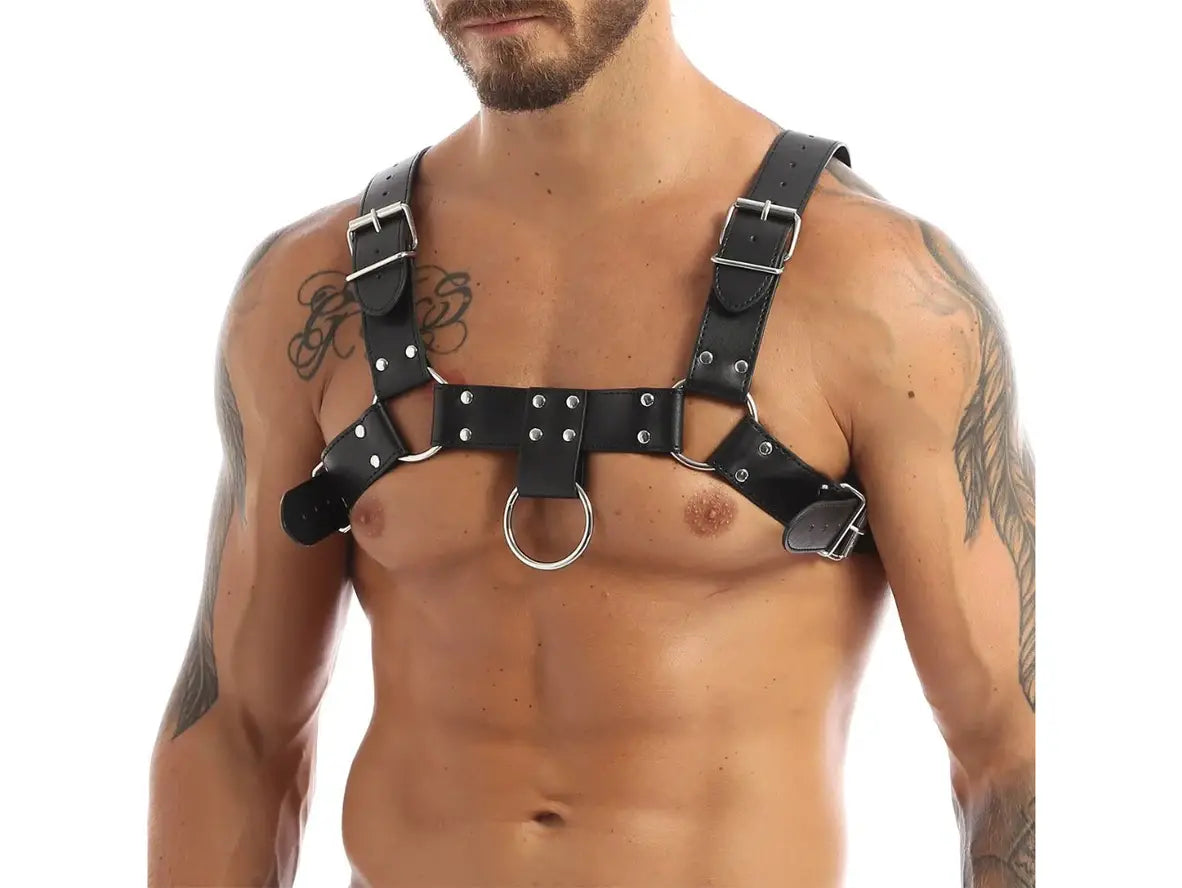 Gay Harness | Sexy Faux Leather Harness Adjustable Buckle Straps