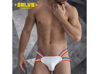Gay Jockstraps | ORLVS Underwear Sexy Pride Jockstraps - White / M Waist 30-32"