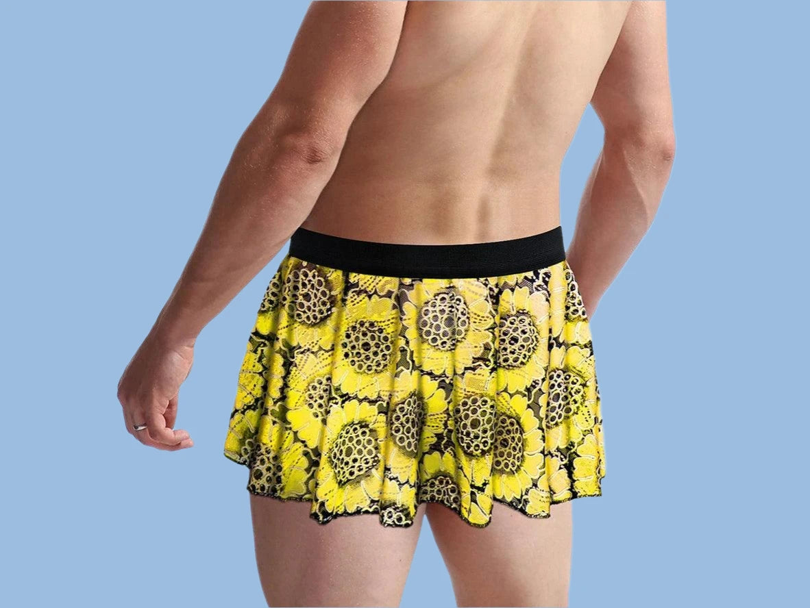 Gay Lingerie | Lace Hollow Floral Skirt