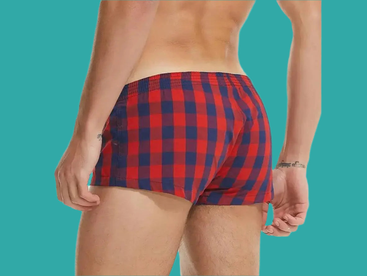 Gay Loungewear | SEOBEAN Cotton Plaid Boxers