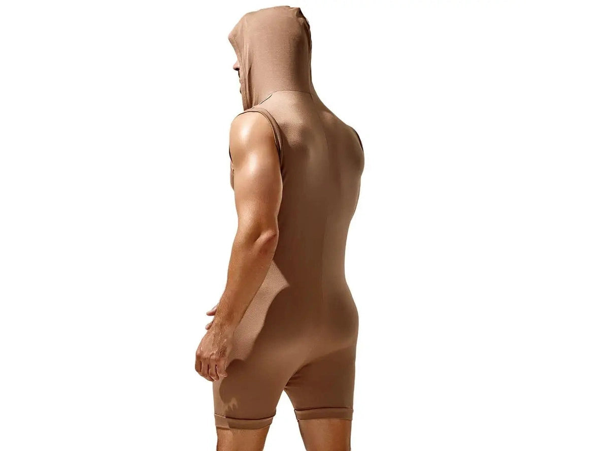 Gay Loungewear | TAUWELL Sleeveless Hooded Bodysuit