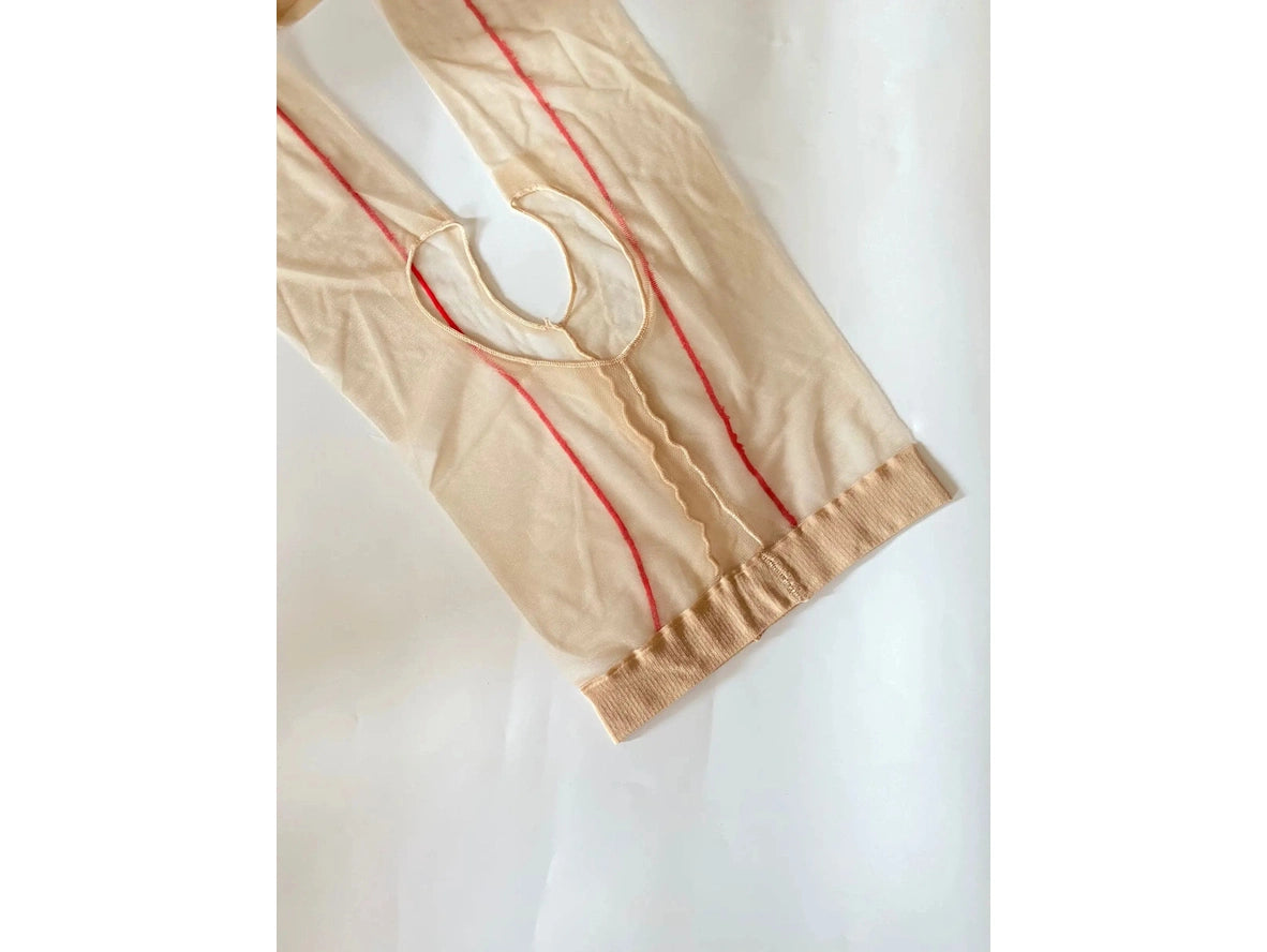 Gay Pantyhose | Crotchless Transparent Pantyhose