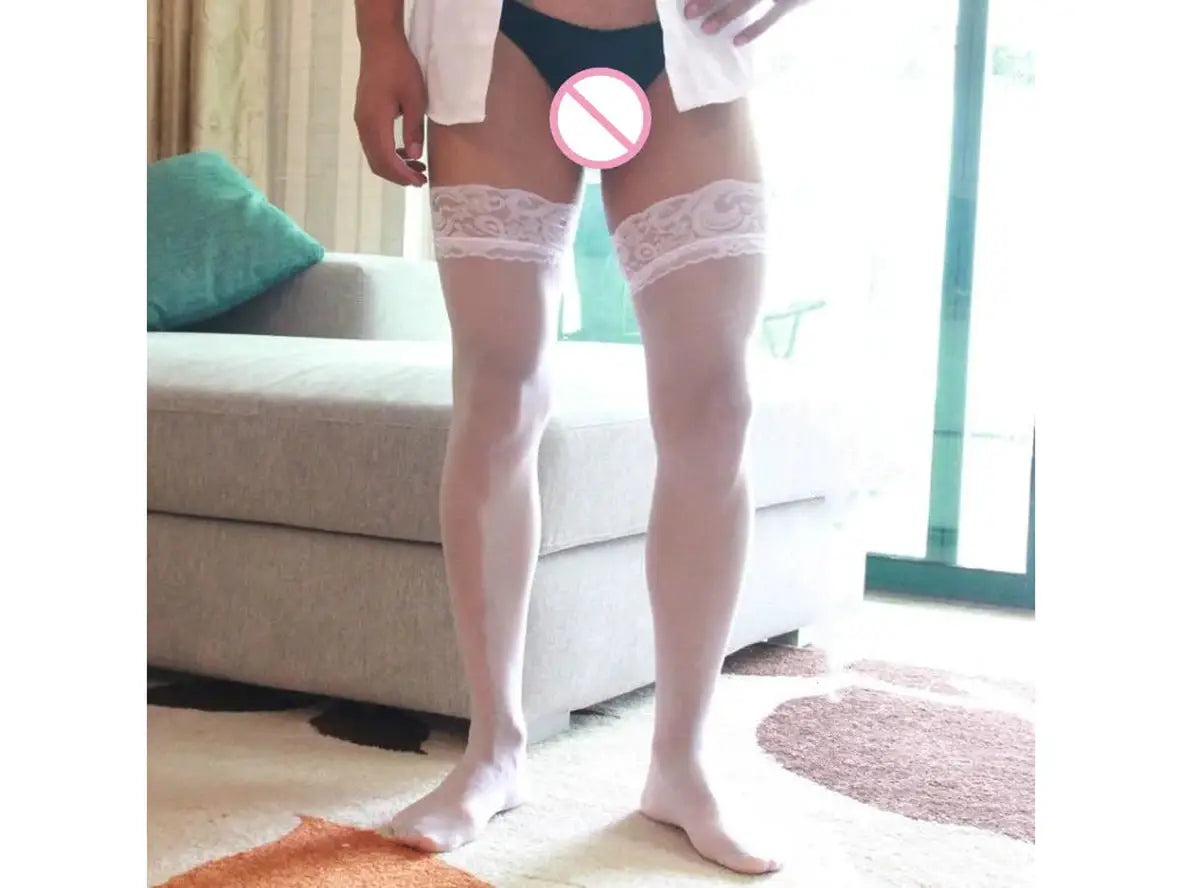 Gay Pantyhose | Lace Ultra-Thin Thigh High Stockings
