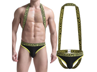 Gay Singlets | Jockstrap Singlets - Black / S Waist 27-29"