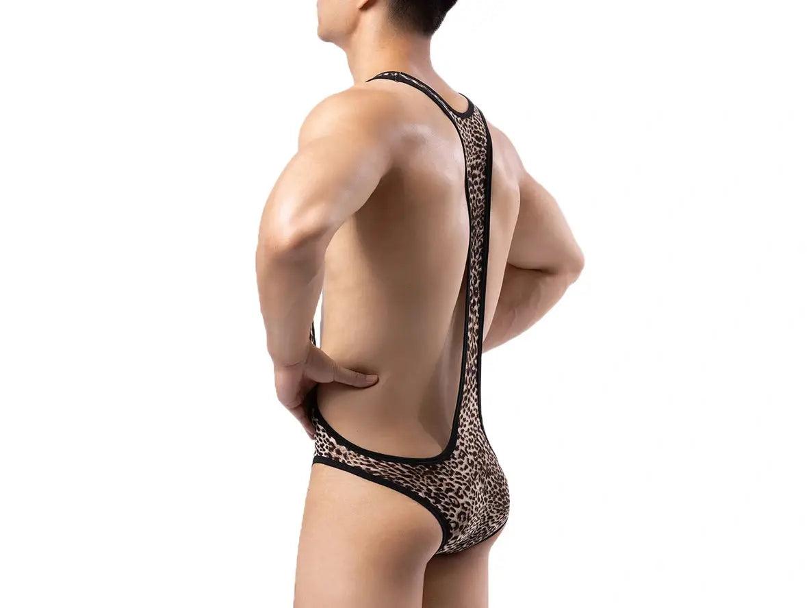 Gay Singlets | Leopard Print Leotard