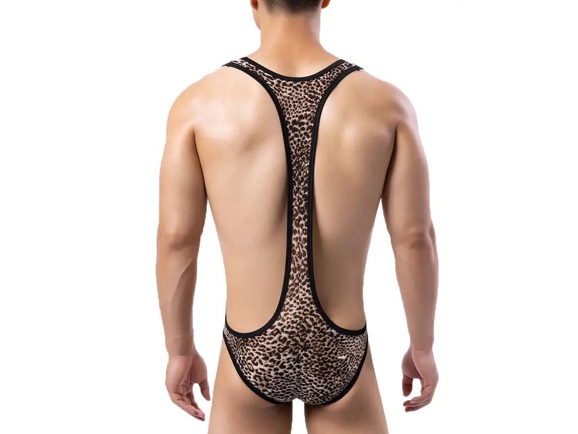 Gay Singlets | Leopard Print Leotard