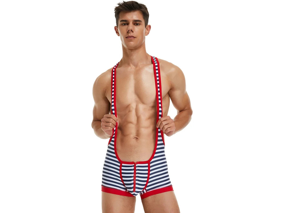 Gay Singlets | Stripe Wrestling Singlet