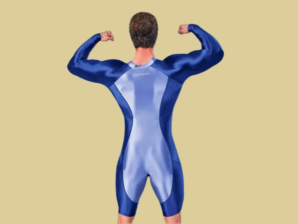 Gay Swim Bodysuits | AMORESY Atticus Series Front Zipper Long-Sleeve Bodysuit