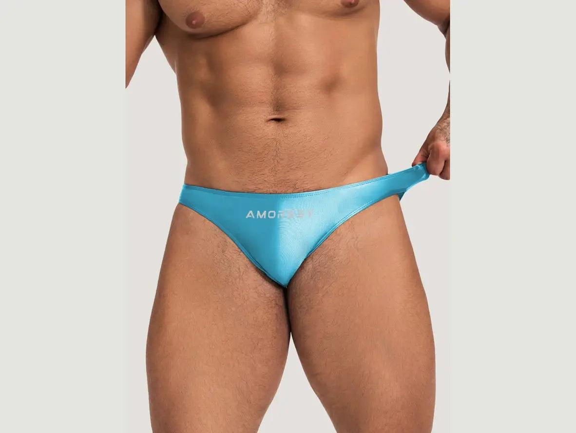 Gay Swim Briefs | AMORESY Glossy Sports Swim Briefs