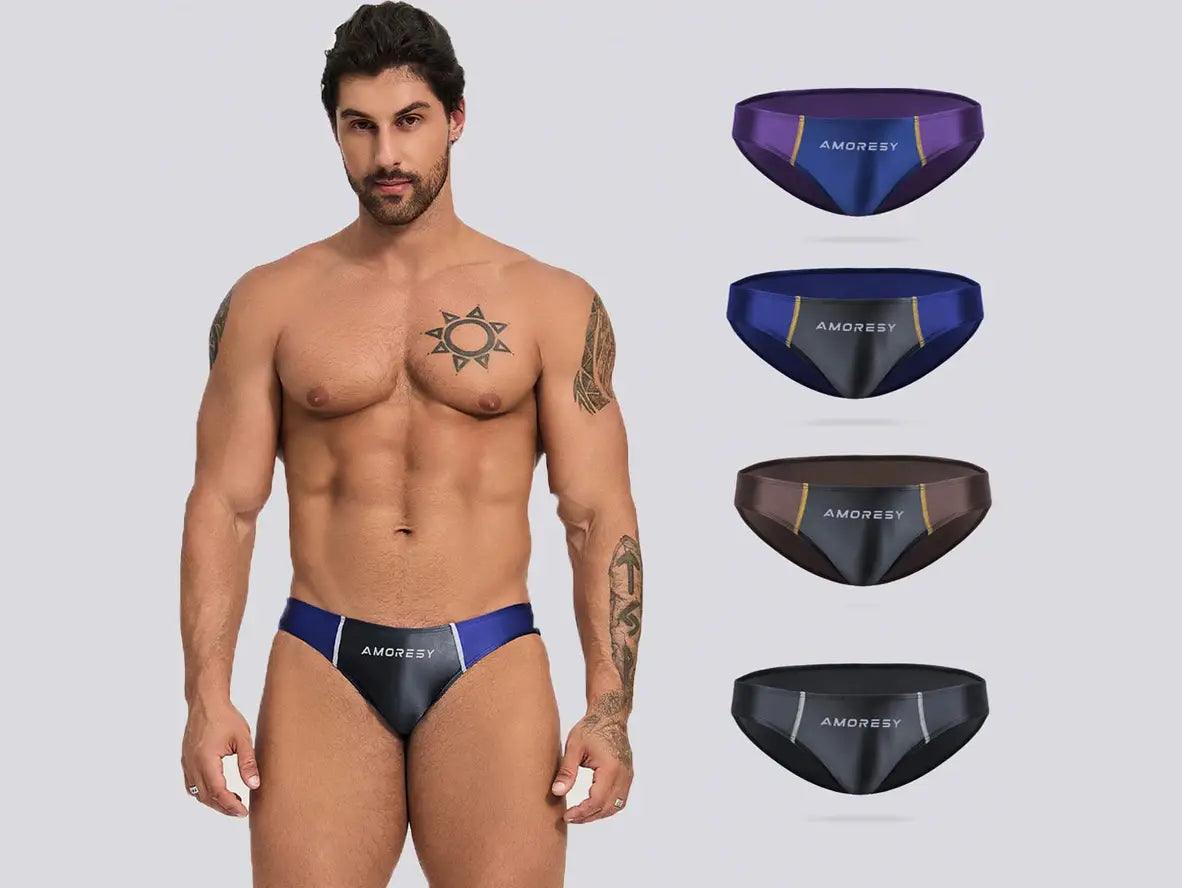 Gay Swim Briefs | AMORESY Low-Rise Swim Briefs