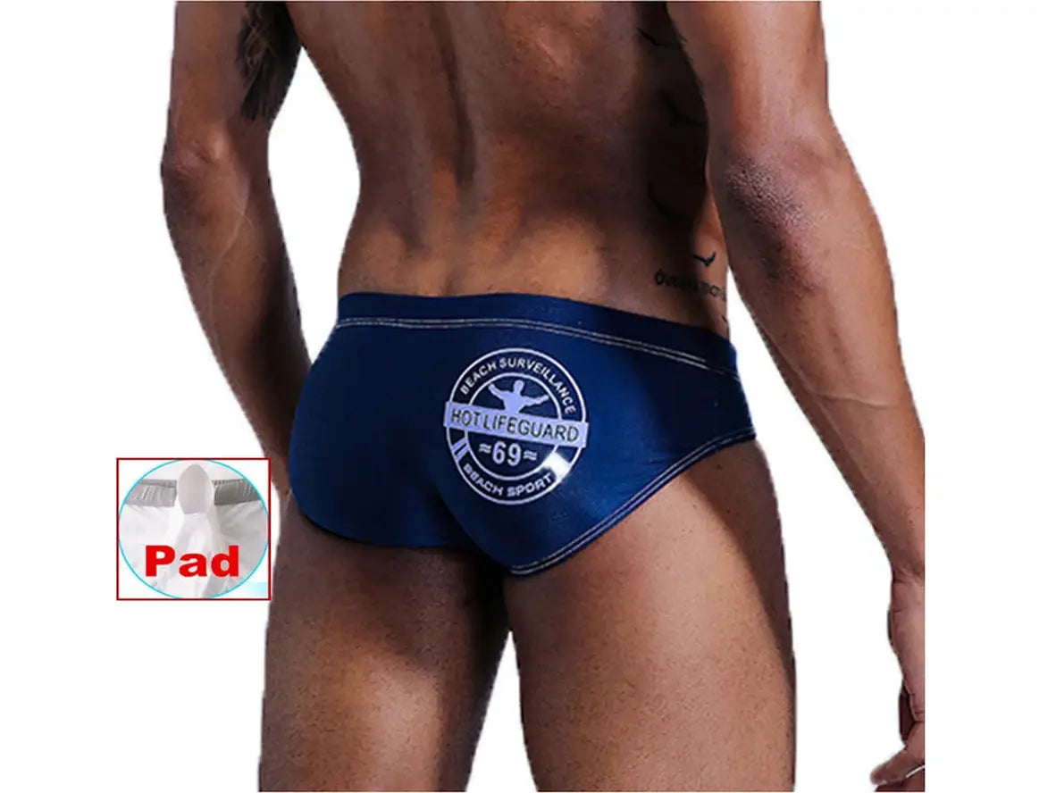 Gay Swim Briefs | CAVE HERO Lifeguard Pushup Pad Swim Briefs