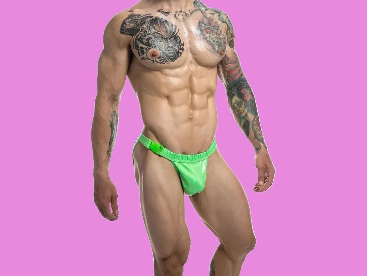 Gay Swim Briefs | CLEVER-MENMODE Metallic Laser Night Show Swim Briefs