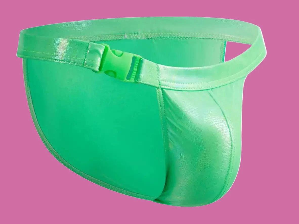 Gay Swim Briefs | CLEVER-MENMODE Metallic Laser Night Show Swim Briefs