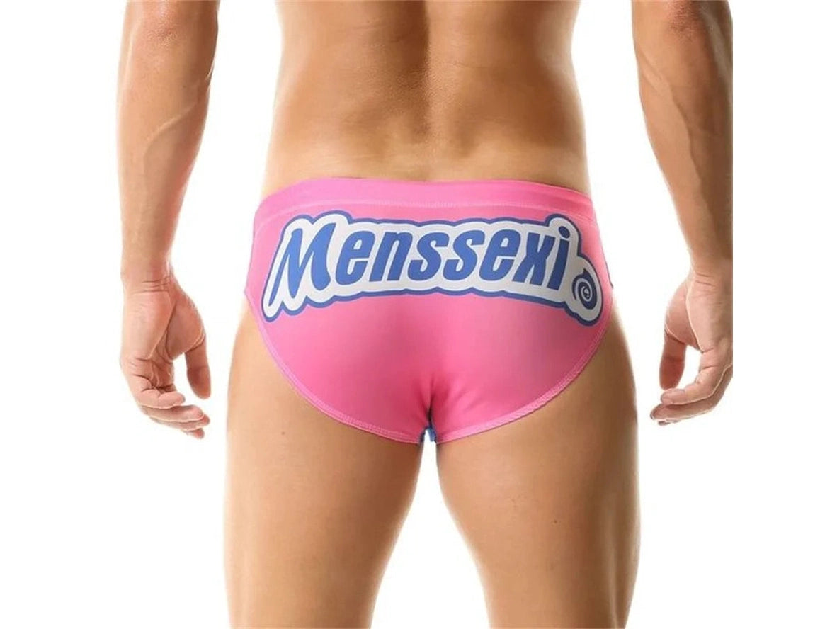 Gay Swim Briefs | MENSSEXI Color Block Fun Swim Briefs